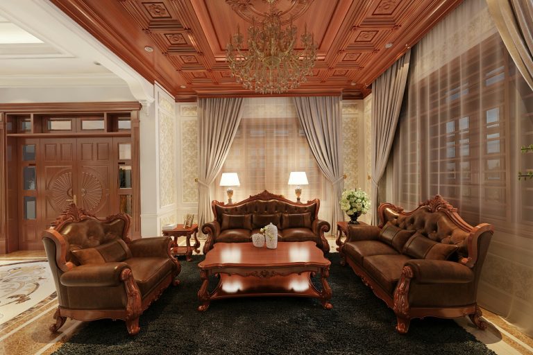 Thiết kế phòng khách hiện đại hoàn hảo với nội thất gỗ từ Nội Thất Gỗ Anh Đức